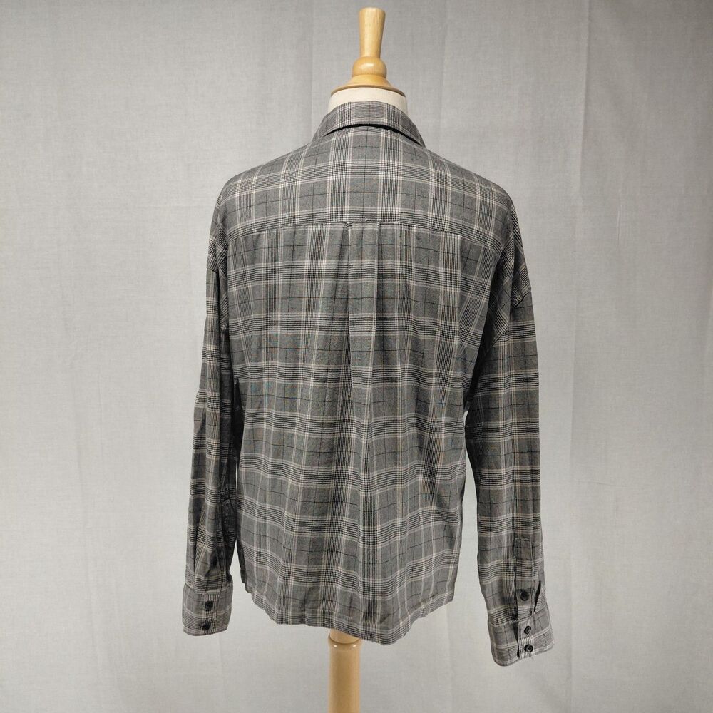 Madewell LS Plaid Westlake Boxy Button-up 100% Cotton Gray Size XL - Picture 9 of 9